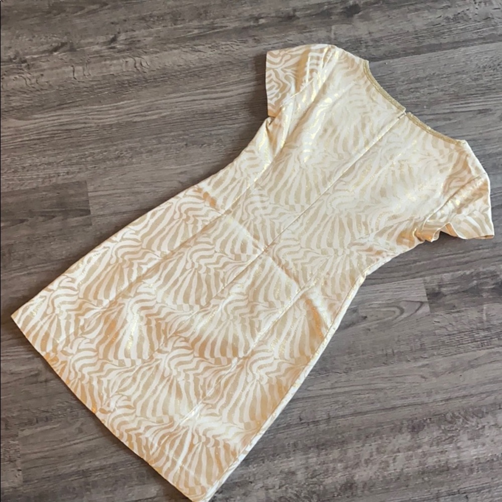 Lilly Pulitzer Gold Short Sleeve Dress - Picture 9 of 9